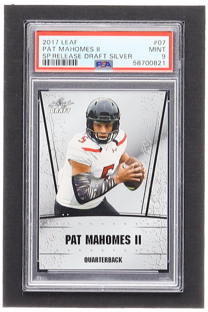 Patrick Mahomes II 2017 Leaf Special Release Draft Silver #07 RC (PSA 9) at PristineAuction.com Patrick Mahomes II 2017 Leaf Special Release Draft Silver #07 RC (PSA 9) at PristineAuction.com