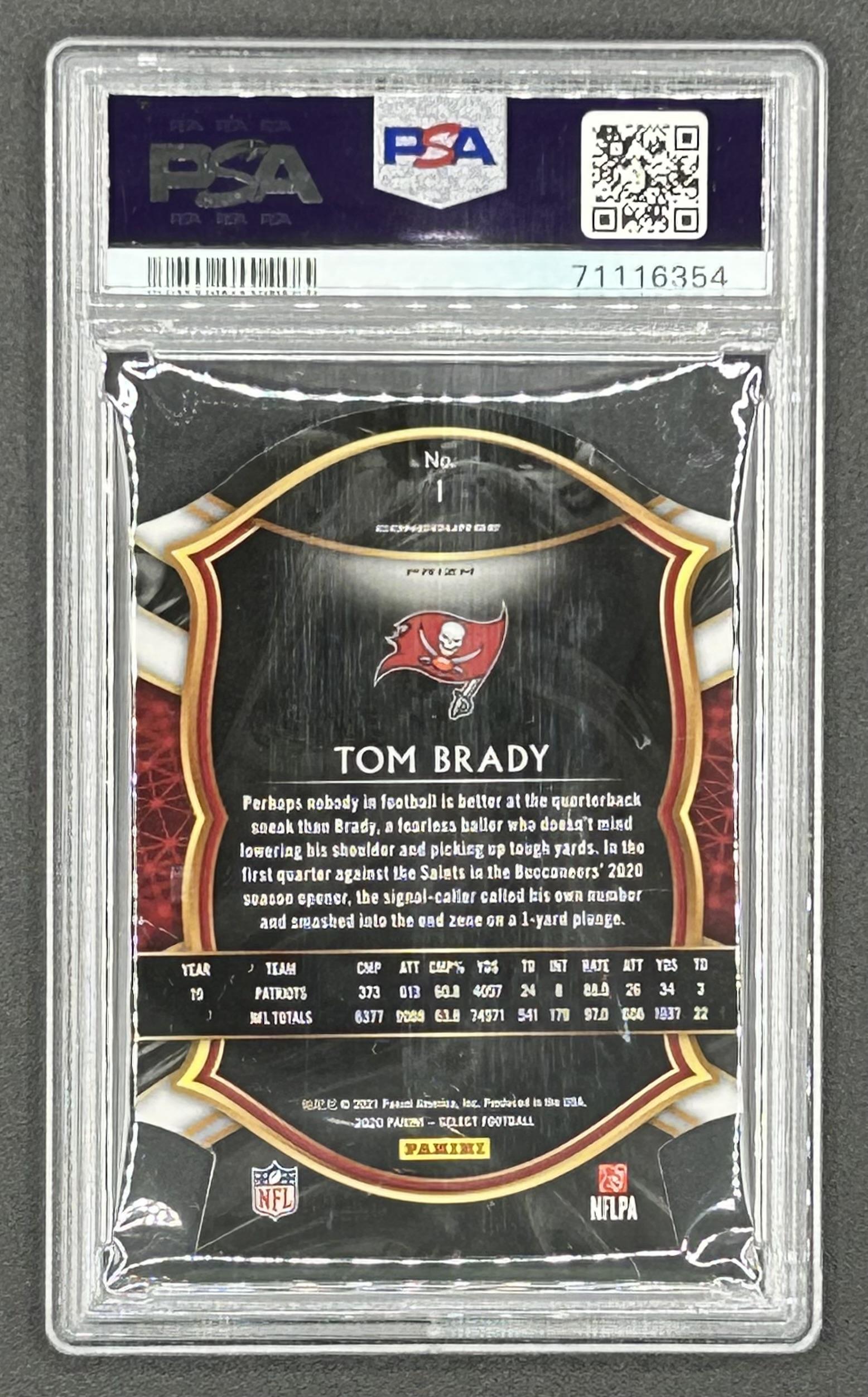 Tom Brady 2020 Select Prizm White Die Cut #1 (PSA 9) at PristineAuction.com Tom Brady 2020 Select Prizm White Die Cut #1 (PSA 9) at PristineAuction.com