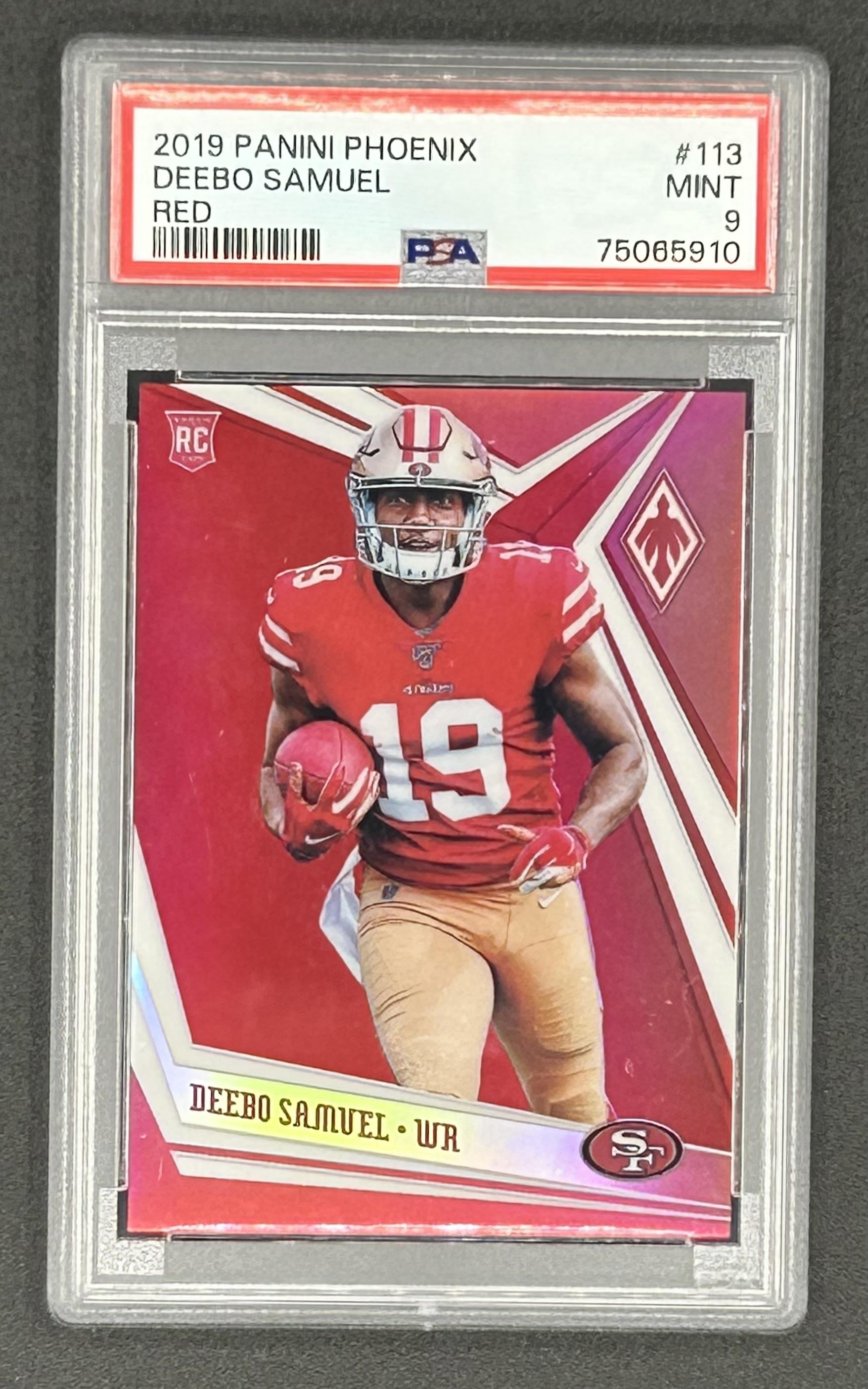 Deebo Samuel 2019 Panini Phoenix Red #113 #217/299 (PSA 9) at PristineAuction.com Deebo Samuel 2019 Panini Phoenix Red #113 #217/299 (PSA 9) at PristineAuction.com
