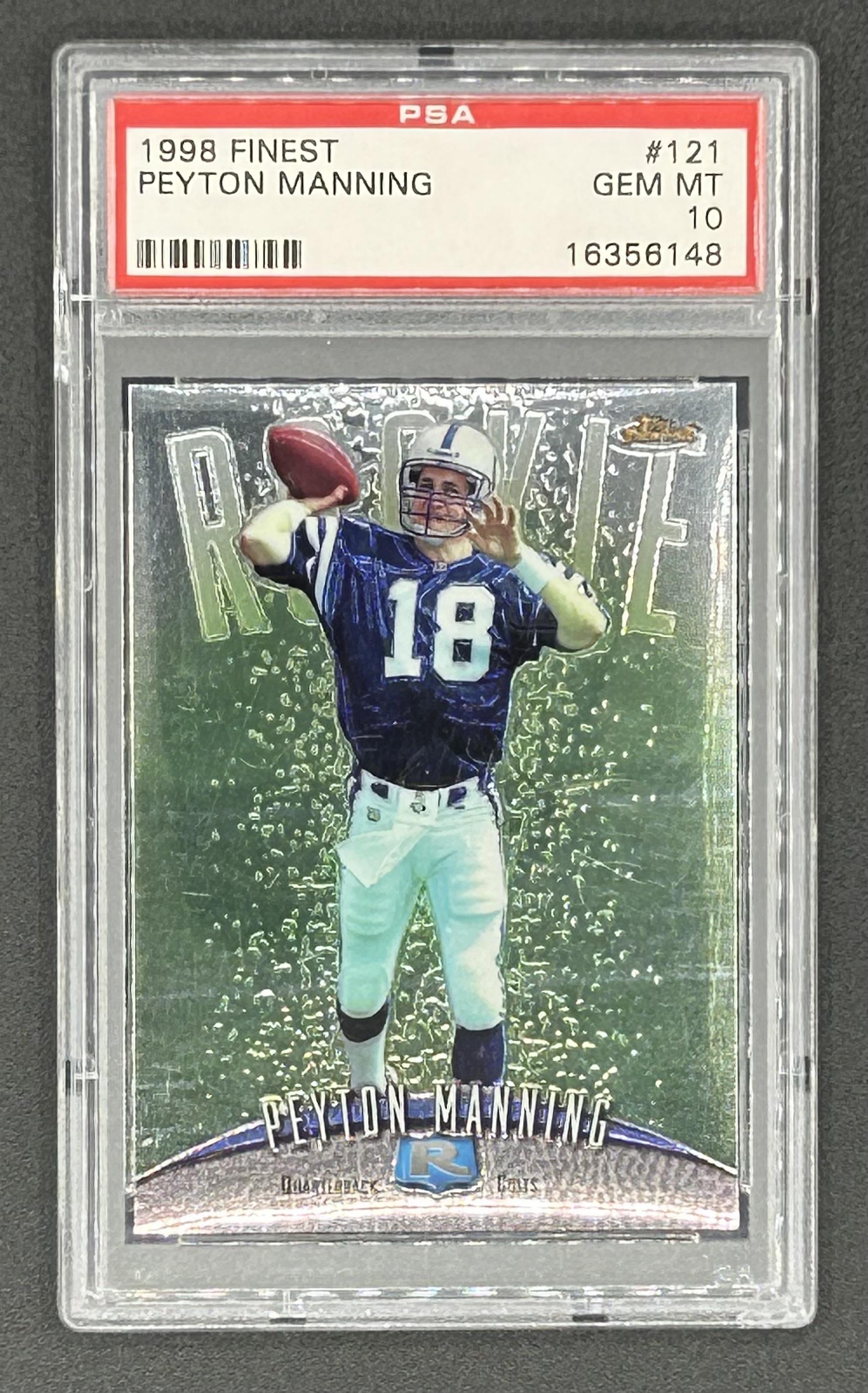 Peyton Manning 1998 Finest #121 RC (PSA 10) at PristineAuction.com Peyton Manning 1998 Finest #121 RC (PSA 10) at PristineAuction.com