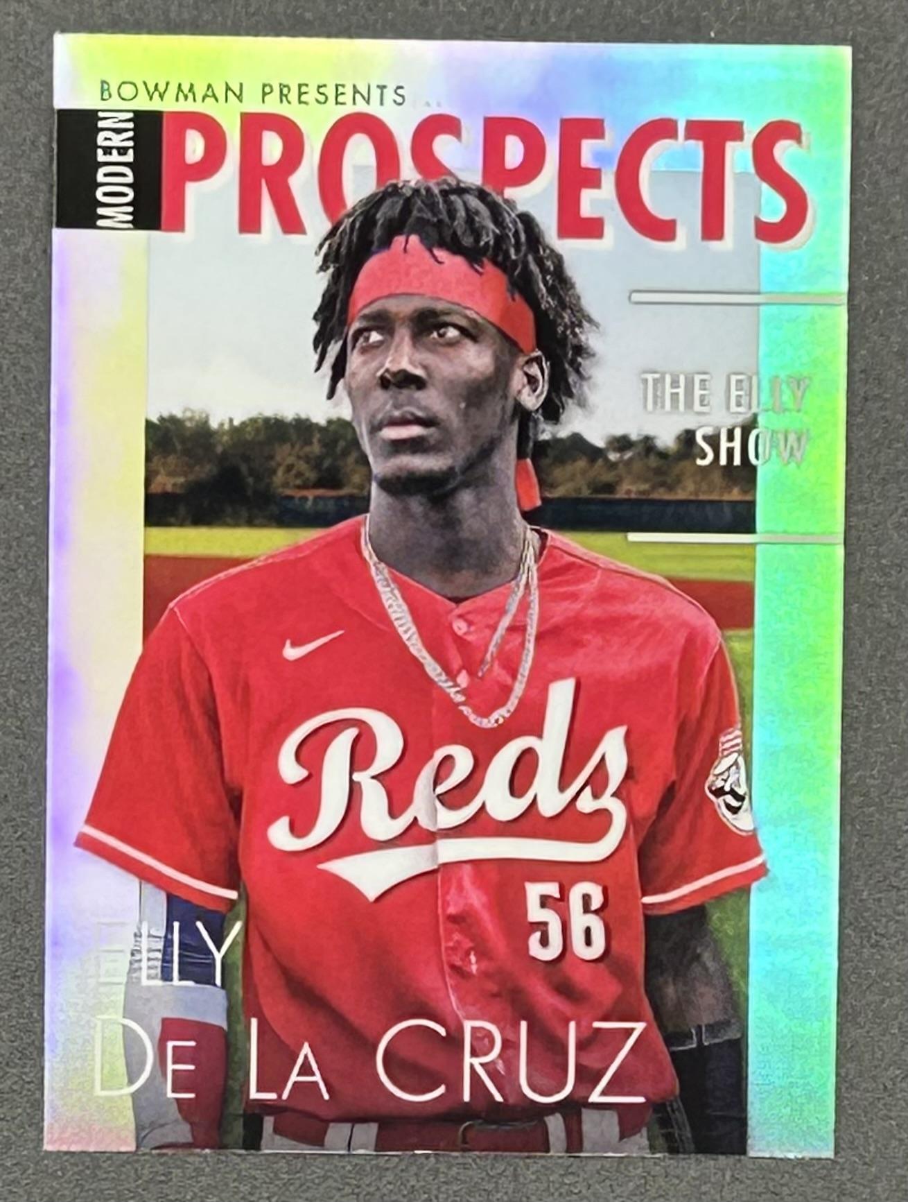 Elly De La Cruz 2023 Bowman Chrome Modern Prospect #MP9 RC at PristineAuction.com Elly De La Cruz 2023 Bowman Chrome Modern Prospect #MP9 RC at PristineAuction.com