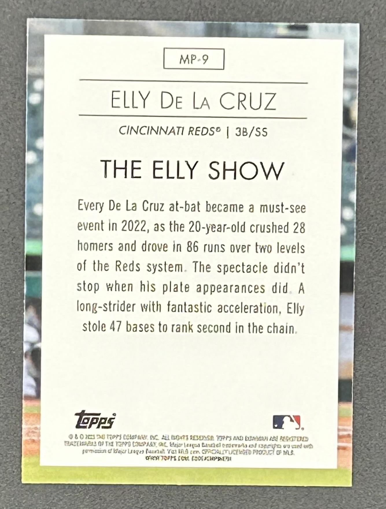 Elly De La Cruz 2023 Bowman Chrome Modern Prospect #MP9 RC at PristineAuction.com Elly De La Cruz 2023 Bowman Chrome Modern Prospect #MP9 RC at PristineAuction.com