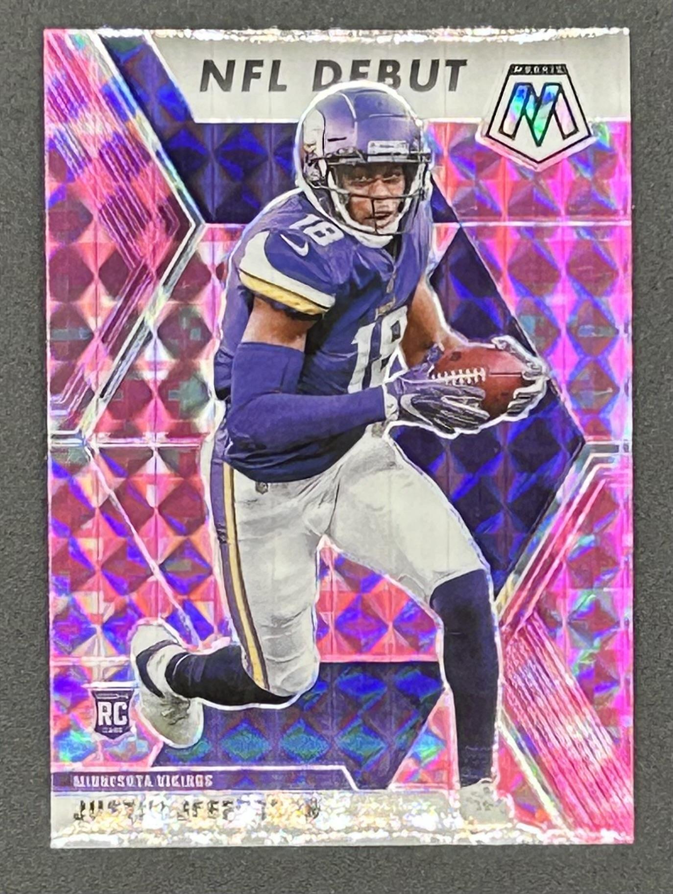 Justin Jefferson 2020 Panini Mosaic Mosaic Camo Pink #270 DEB at PristineAuction.com Justin Jefferson 2020 Panini Mosaic Mosaic Camo Pink #270 DEB at PristineAuction.com