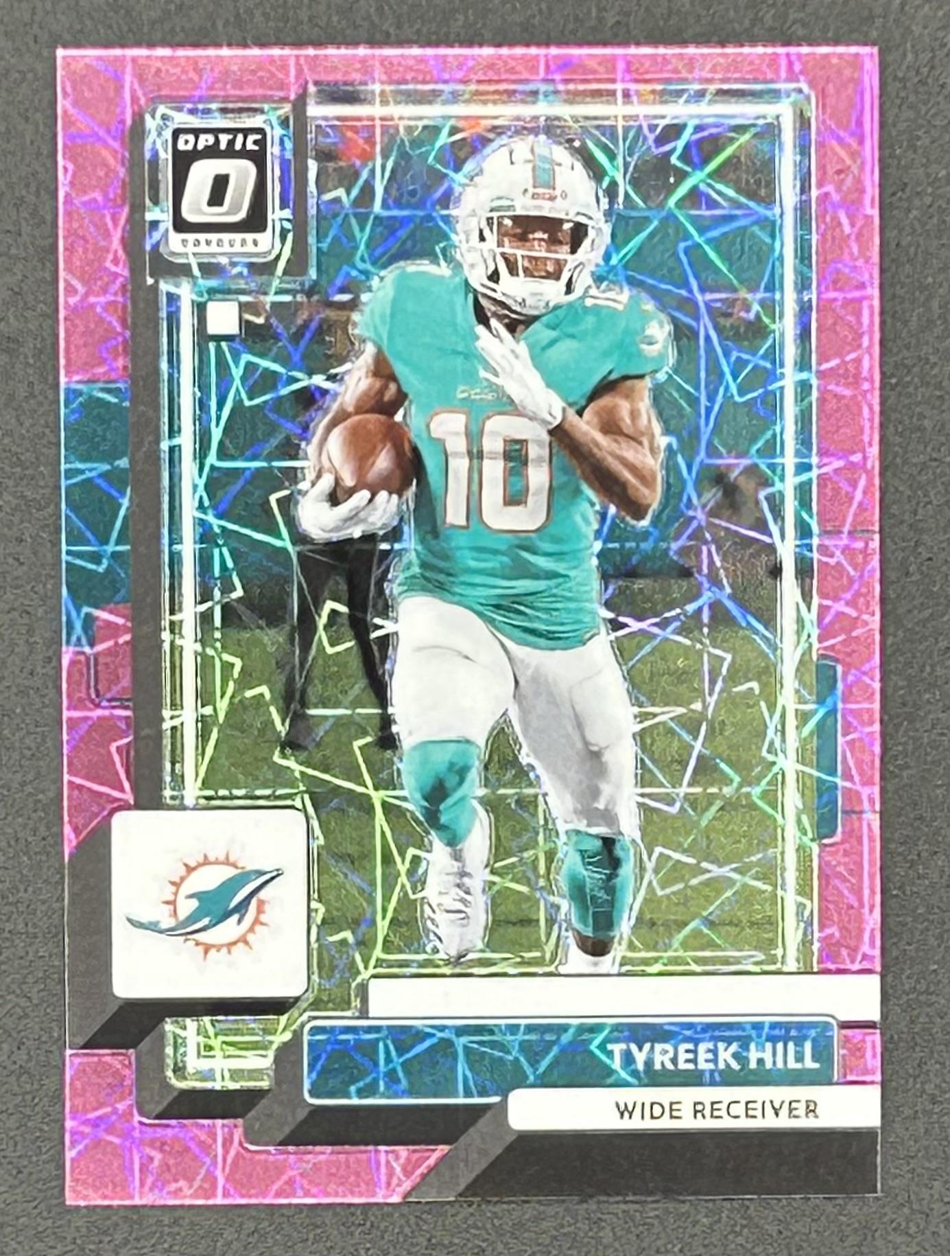 Tyreek Hill 2022 Donruss Optic Pink Velocity #122 #39/79 at PristineAuction.com Tyreek Hill 2022 Donruss Optic Pink Velocity #122 #39/79 at PristineAuction.com