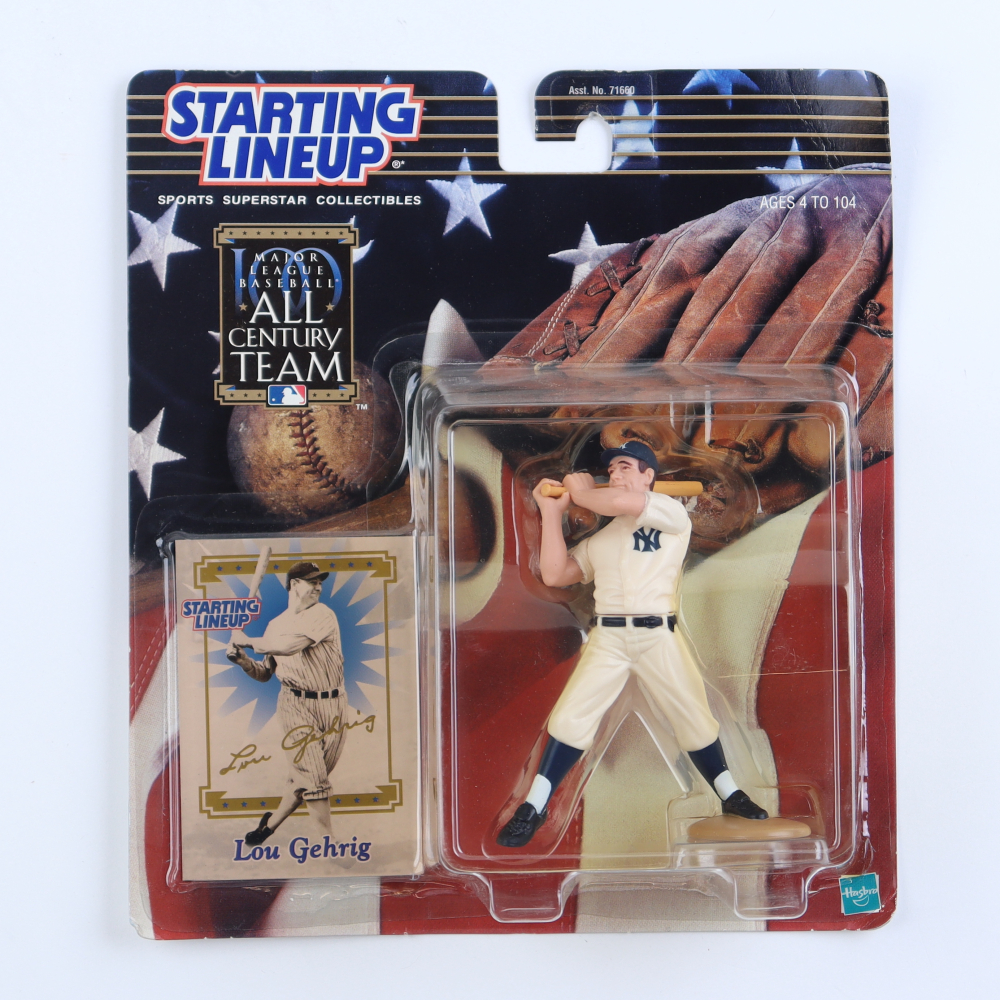Lou Gehrig 2000 Starting Lineup "All Century Team" Figure with Starting Lineup Trading Card