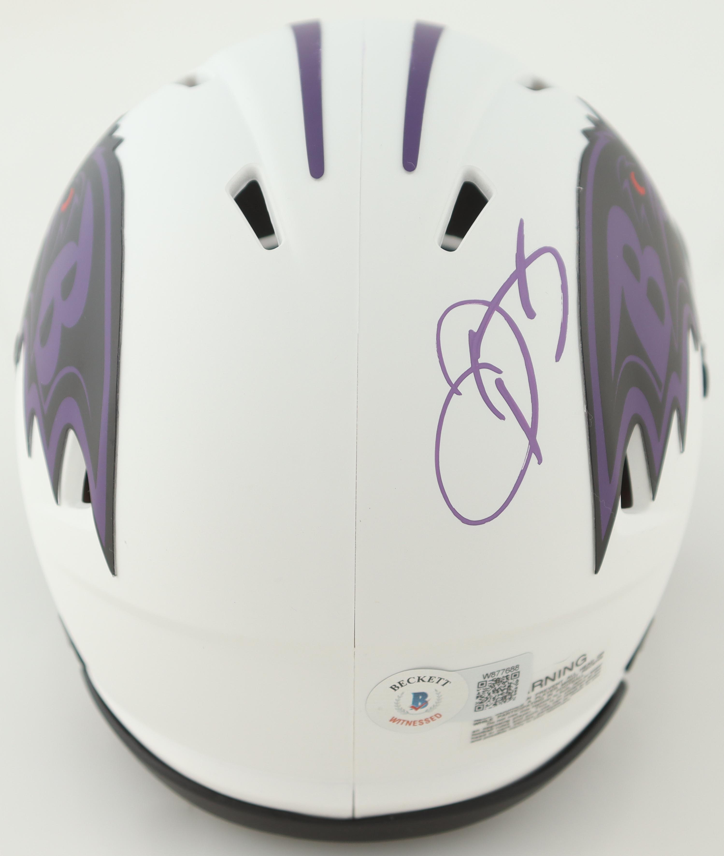 Odell Beckham Jr. Signed Ravens Lunar Eclipse Alternate Speed Mini Helmet (Beckett) at PristineAuction.com Odell Beckham Jr. Signed Ravens Lunar Eclipse Alternate Speed Mini Helmet (Beckett) at PristineAuction.com