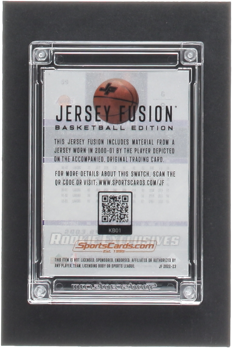 Kobe Bryant 2022 Jersey Fusion Game Used Swatch #KB01 at PristineAuction.com Kobe Bryant 2022 Jersey Fusion Game Used Swatch #KB01 at PristineAuction.com