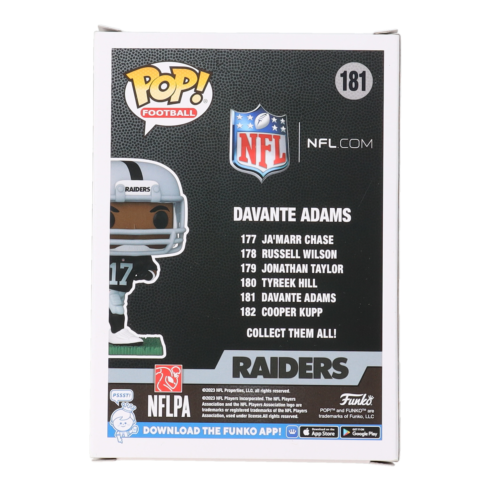 Davante Adams Signed Raiders #181 Funko Pop! Vinyl Figure (Beckett) at PristineAuction.com Davante Adams Signed Raiders #181 Funko Pop! Vinyl Figure (Beckett) at PristineAuction.com