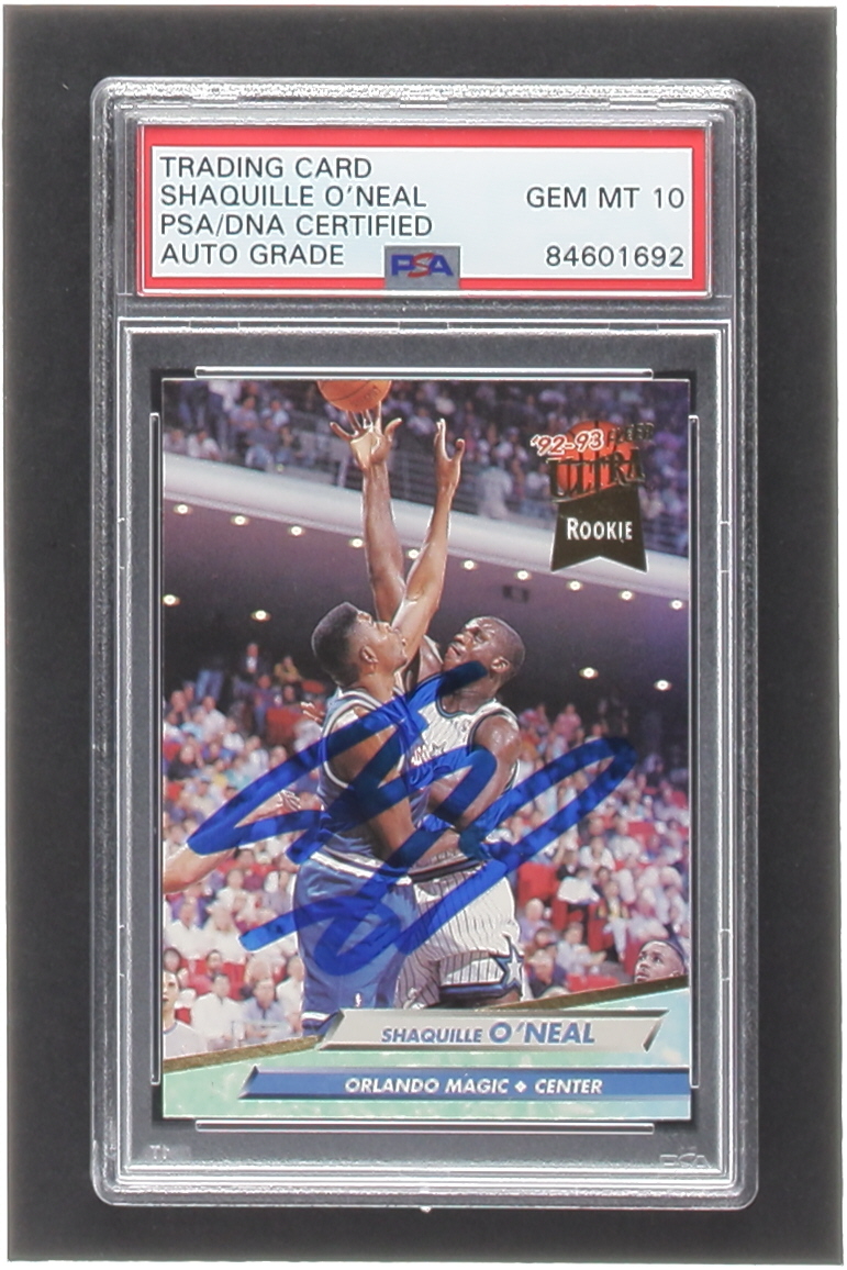 Shaquille O'Neal Signed 1992-93 Ultra #328 RC (PSA | Auto Grade 10) at PristineAuction.com Shaquille O'Neal Signed 1992-93 Ultra #328 RC (PSA | Auto Grade 10) at PristineAuction.com