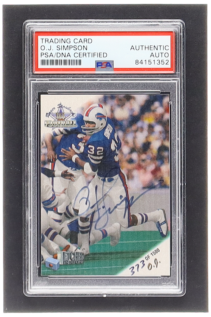 O.J. Simpson 1994 Ted Williams #S32 AU / Signed and Issued While in Jail #373/1500 (PSA) at PristineAuction.com O.J. Simpson 1994 Ted Williams #S32 AU / Signed and Issued While in Jail #373/1500 (PSA) at PristineAuction.com