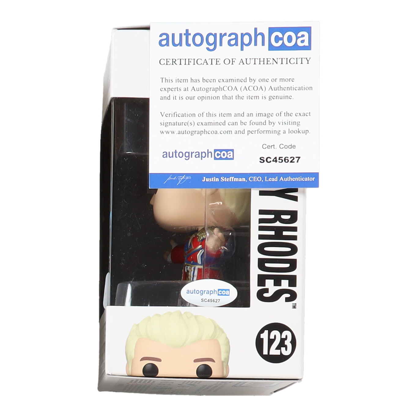 Cody Rhodes Signed WWE #123 Funko Pop! Vinyl Figure (ACOA) at PristineAuction.com Cody Rhodes Signed WWE #123 Funko Pop! Vinyl Figure (ACOA) at PristineAuction.com