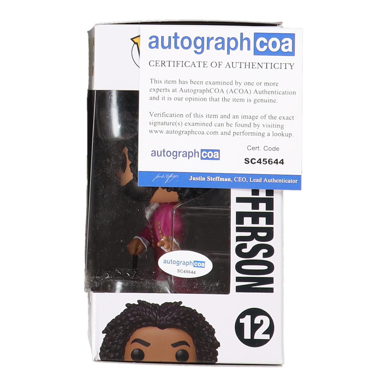 Daveed Diggs Signed "Hamilton" #12 Thomas Jefferson Funko Pop! Vinyl Figure (ACOA) at PristineAuction.com Daveed Diggs Signed "Hamilton" #12 Thomas Jefferson Funko Pop! Vinyl Figure (ACOA) at PristineAuction.com