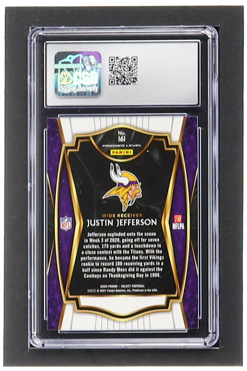 Justin Jefferson 2020 Select #161 RC (CSG 10) at PristineAuction.com Justin Jefferson 2020 Select #161 RC (CSG 10) at PristineAuction.com