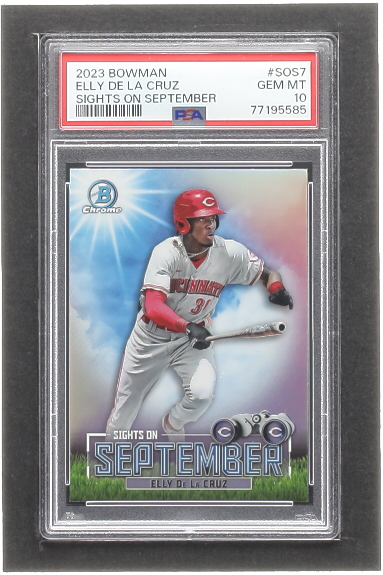 Elly De La Cruz 2023 Bowman Chrome Sights on September #SOS7 RC (PSA 10) at PristineAuction.com Elly De La Cruz 2023 Bowman Chrome Sights on September #SOS7 RC (PSA 10) at PristineAuction.com