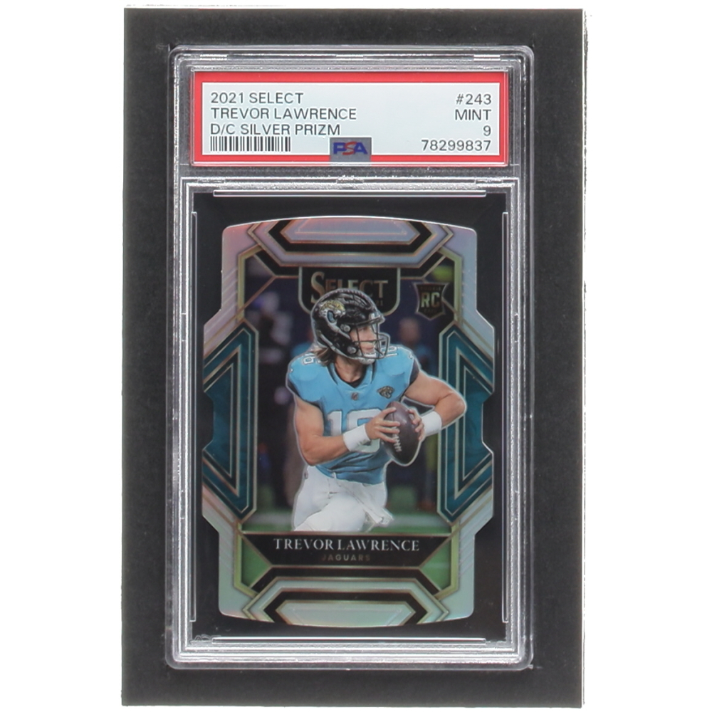 Trevor Lawrence 2021 Select Prizm Silver Die Cut #243 RC (PSA 9