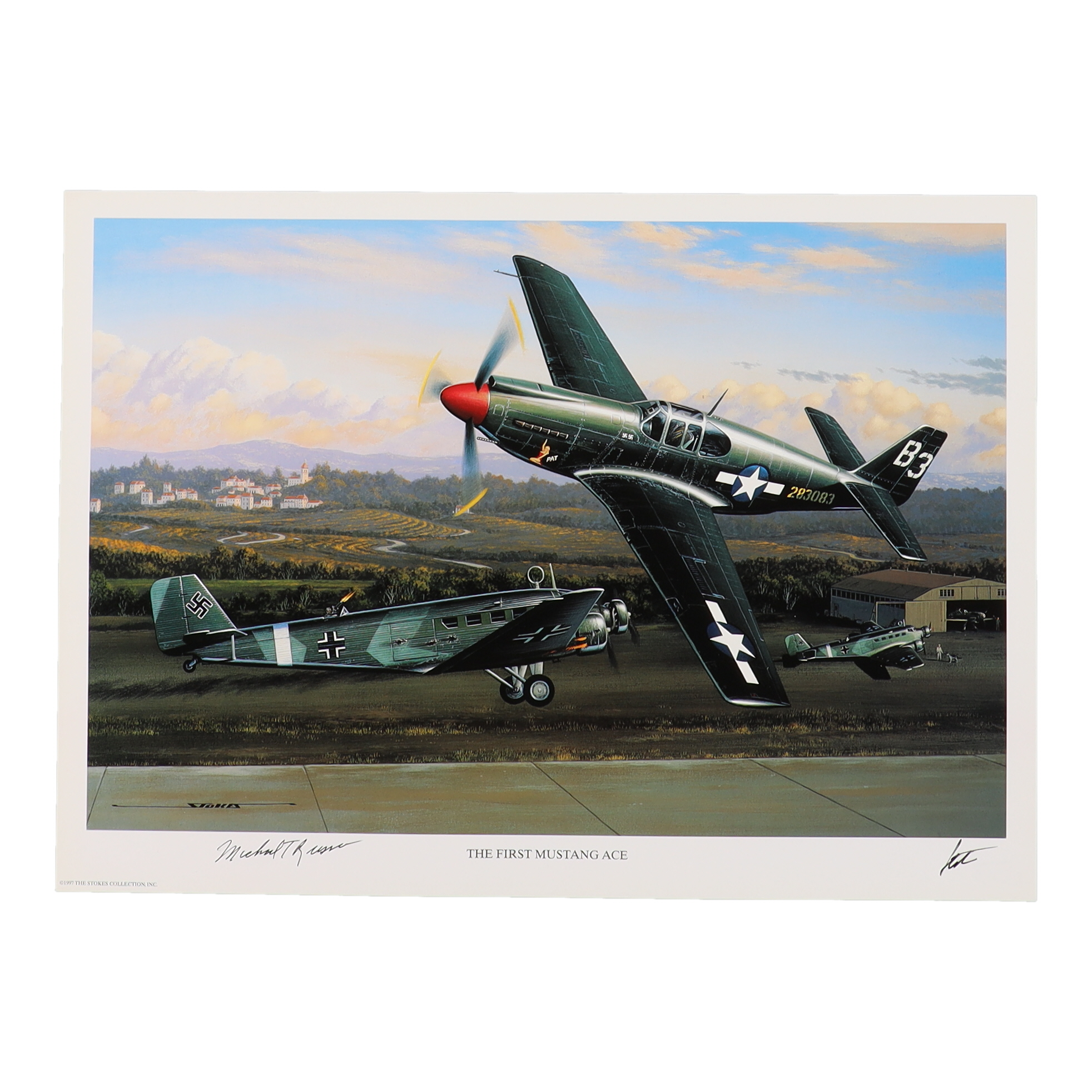 Michael T. Russo & Stan Stokes Signed "The First Mustang Ace" 11.5x16 Print (AIV) at PristineAuction.com Michael T. Russo & Stan Stokes Signed "The First Mustang Ace" 11.5x16 Print (AIV) at PristineAuction.com