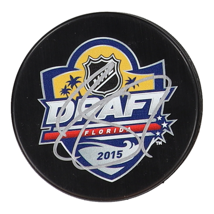 Connor McDavid Signed 2015 NHL Draft Logo Hockey Puck (PSA) at PristineAuction.com Connor McDavid Signed 2015 NHL Draft Logo Hockey Puck (PSA) at PristineAuction.com