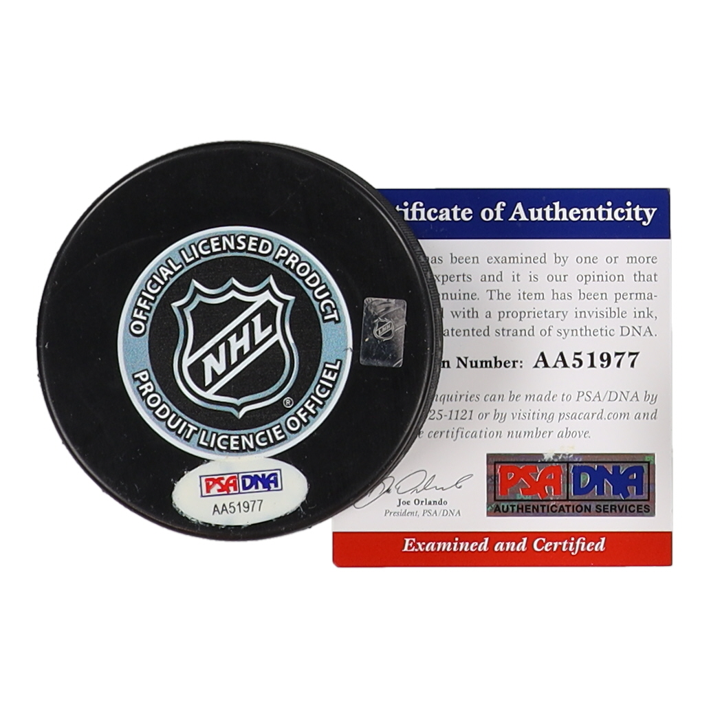 Connor McDavid Signed 2015 NHL Draft Logo Hockey Puck (PSA) at PristineAuction.com Connor McDavid Signed 2015 NHL Draft Logo Hockey Puck (PSA) at PristineAuction.com