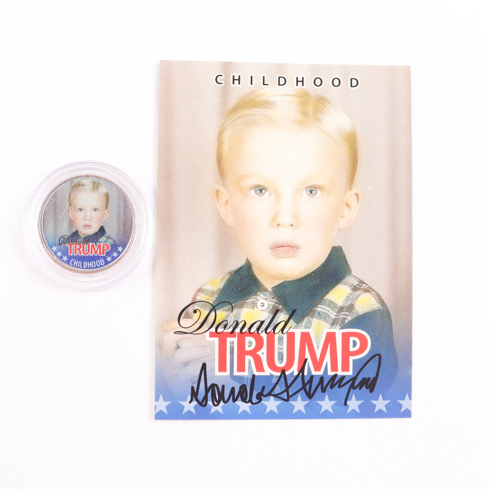 Merrick Mint Set of Donald Trump (5) Colorized Coin Set With Certificate at PristineAuction.com Merrick Mint Set of Donald Trump (5) Colorized Coin Set With Certificate at PristineAuction.com