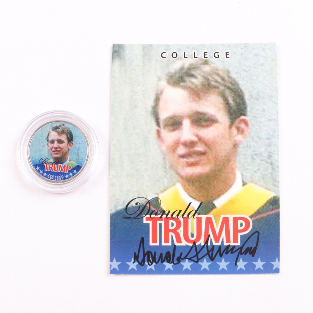 Merrick Mint Set of Donald Trump (5) Colorized Coin Set With Certificate at PristineAuction.com Merrick Mint Set of Donald Trump (5) Colorized Coin Set With Certificate at PristineAuction.com