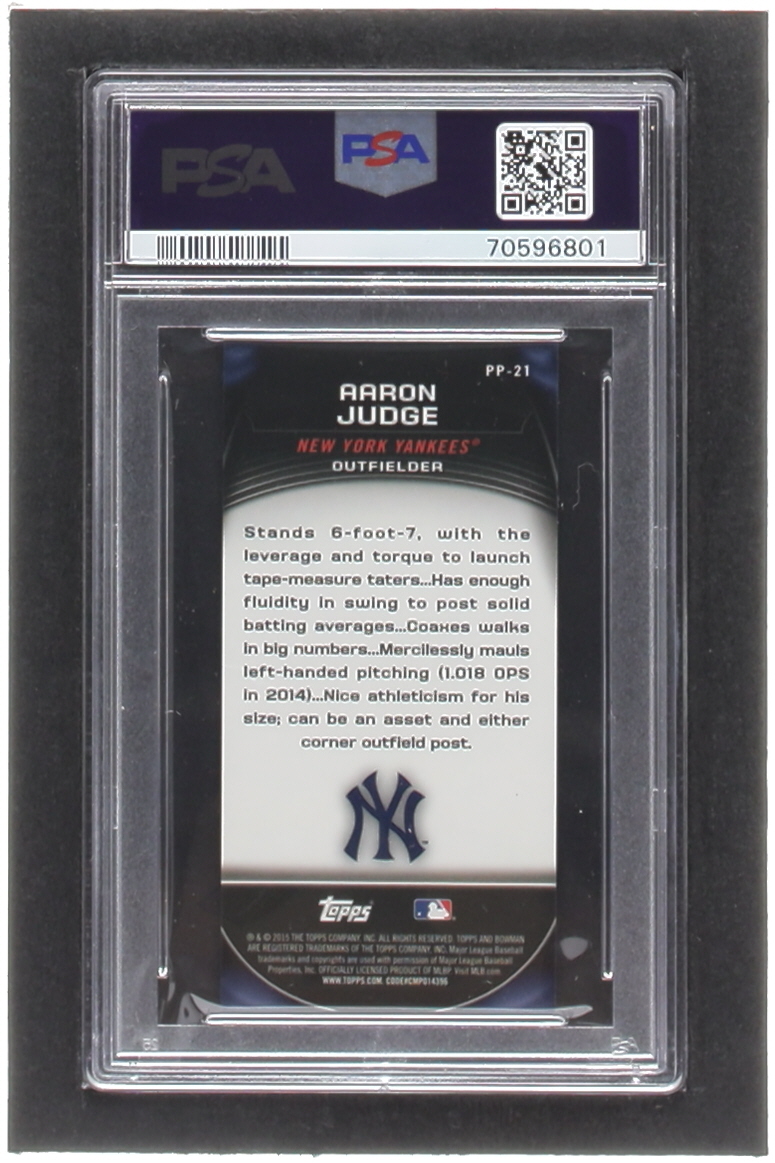 Aaron Judge 2015 Bowman Chrome Prospect Profiles Minis #PP21 RC (PSA 9) at PristineAuction.com Aaron Judge 2015 Bowman Chrome Prospect Profiles Minis #PP21 RC (PSA 9) at PristineAuction.com