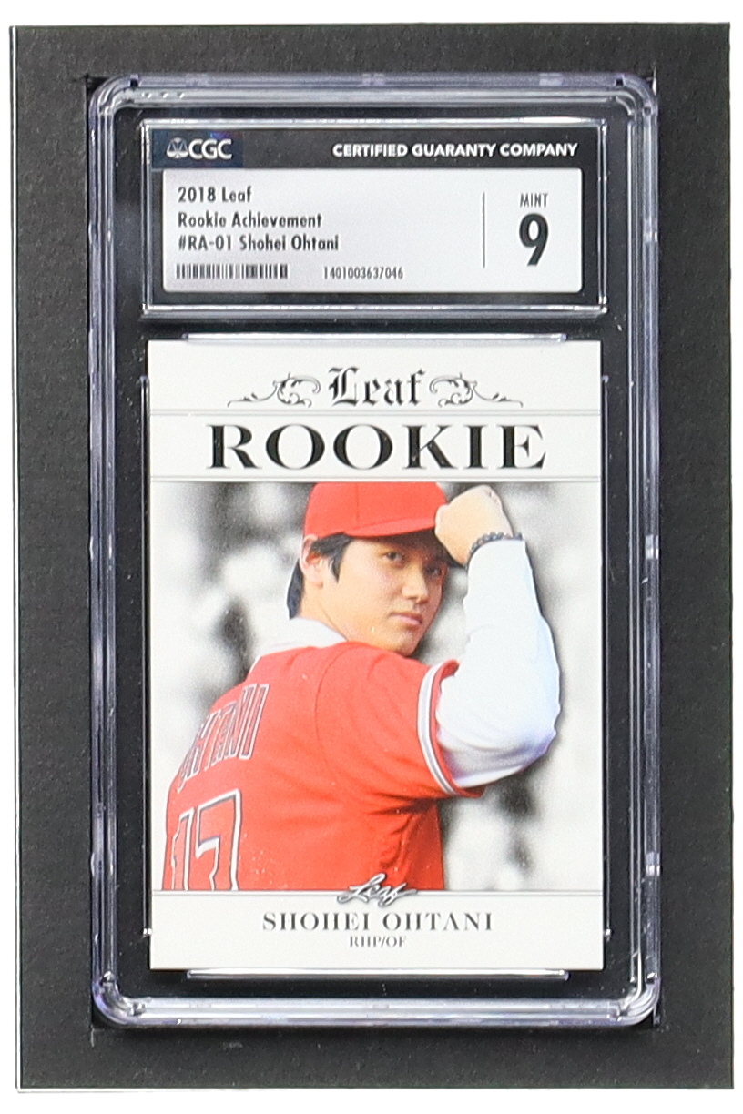 Shohei Ohtani 2018 Leaf Ohtani Rookie Achievement #RA01 RC (CGC 9) at PristineAuction.com Shohei Ohtani 2018 Leaf Ohtani Rookie Achievement #RA01 RC (CGC 9) at PristineAuction.com