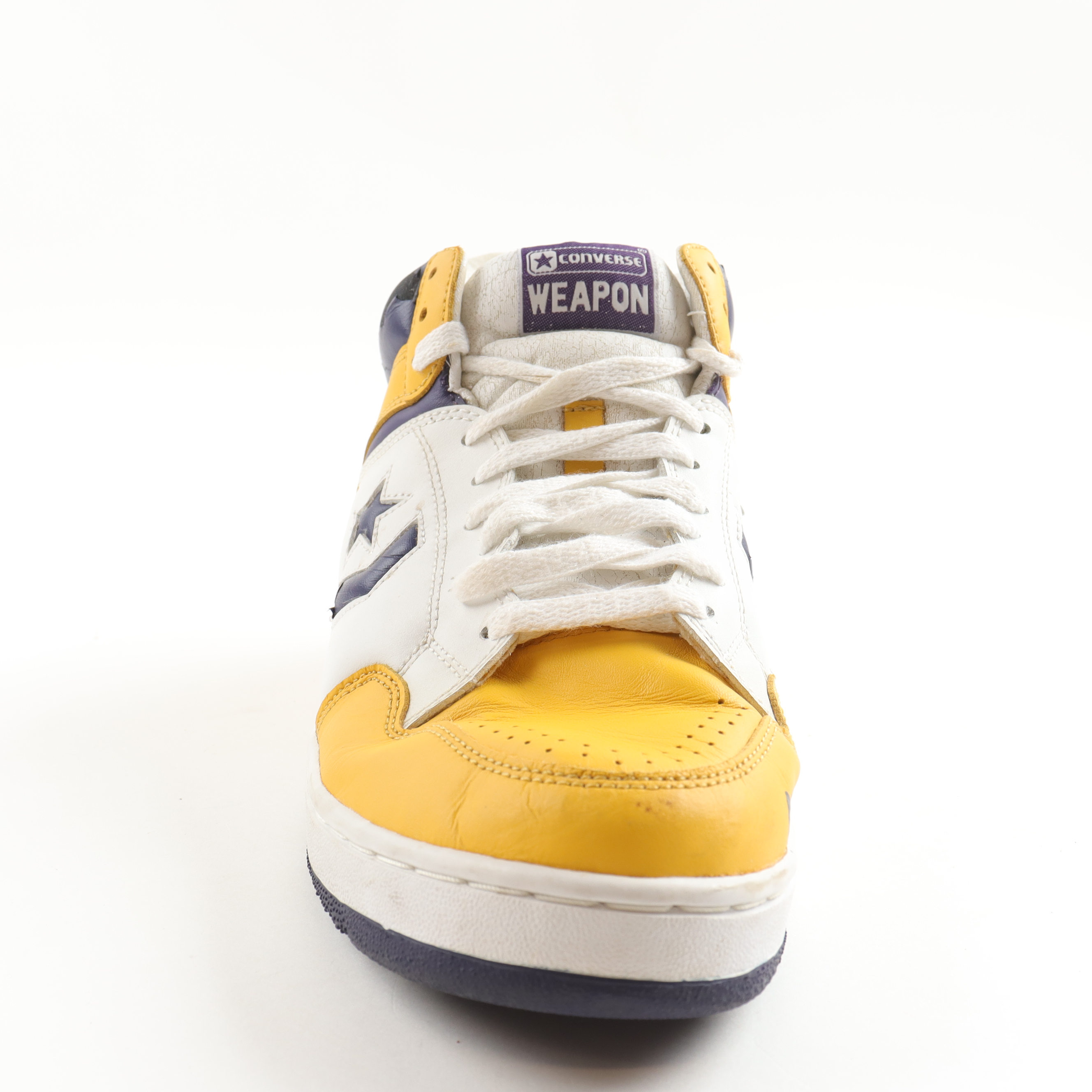 Magic Johnson and Jerry West Signed Converse Weapon Basketball Shoe (Beckett) at PristineAuction.com Magic Johnson and Jerry West Signed Converse Weapon Basketball Shoe (Beckett) at PristineAuction.com