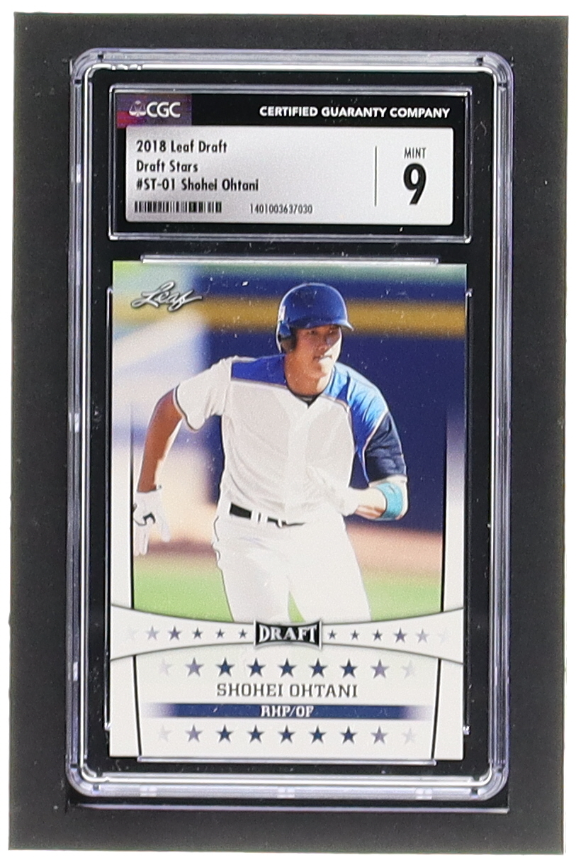 Shohei Ohtani 2018 Leaf Ohtani Draft Stars #ST01 RC (CGC 9) at PristineAuction.com Shohei Ohtani 2018 Leaf Ohtani Draft Stars #ST01 RC (CGC 9) at PristineAuction.com