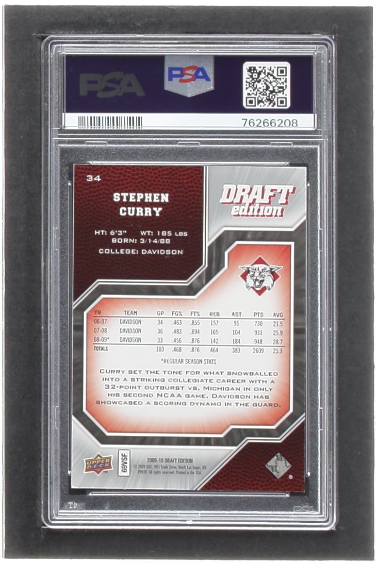 Stephen Curry 2009-10 Upper Deck Draft Edition #34 SP RC (PSA 9) at PristineAuction.com Stephen Curry 2009-10 Upper Deck Draft Edition #34 SP RC (PSA 9) at PristineAuction.com
