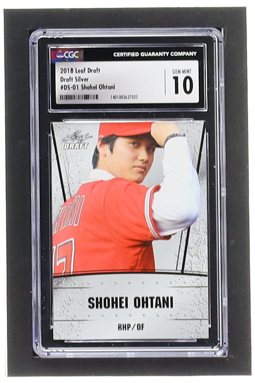 Shohei Ohtani 2018 Leaf Ohtani Draft Silver #DS01 RC (CGC 10) at PristineAuction.com Shohei Ohtani 2018 Leaf Ohtani Draft Silver #DS01 RC (CGC 10) at PristineAuction.com