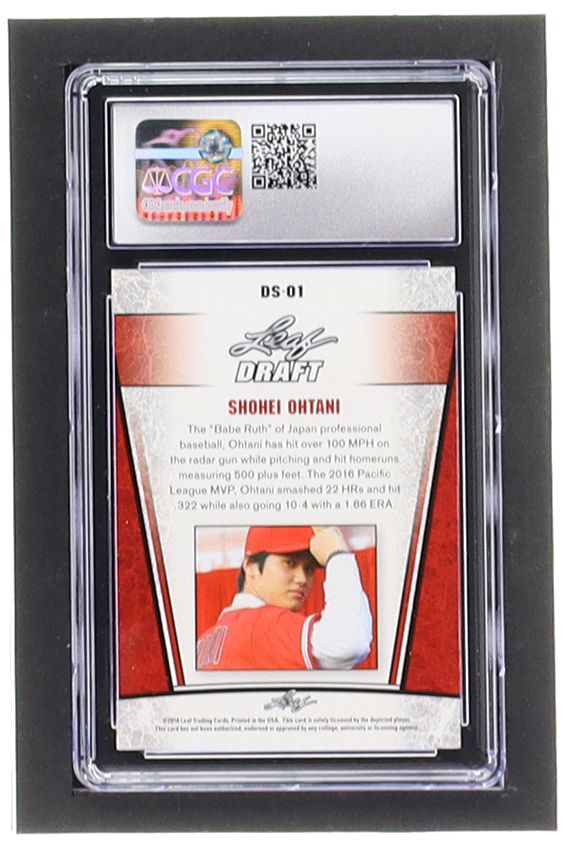 Shohei Ohtani 2018 Leaf Ohtani Draft Silver #DS01 RC (CGC 10) at PristineAuction.com Shohei Ohtani 2018 Leaf Ohtani Draft Silver #DS01 RC (CGC 10) at PristineAuction.com