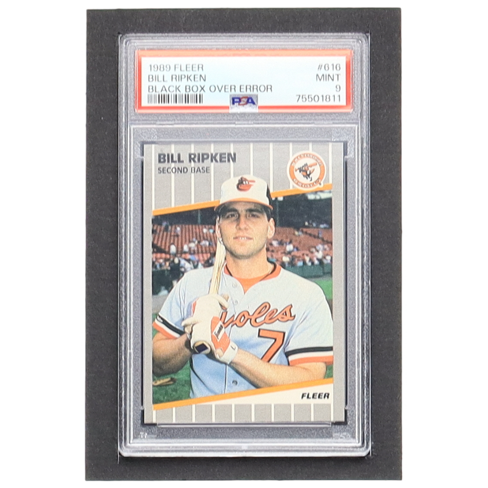 Billy Ripken 1989 Fleer #616E DP / Black Box Covering (PSA 9 ...