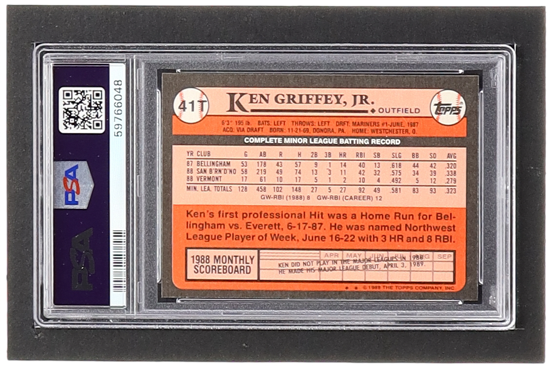 Ken Griffey Jr. 1989 Topps Traded #41T RC (PSA 9) at PristineAuction.com Ken Griffey Jr. 1989 Topps Traded #41T RC (PSA 9) at PristineAuction.com