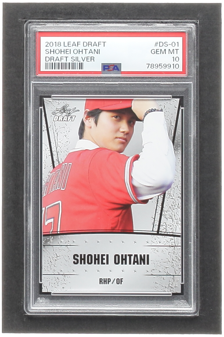 Shohei Ohtani 2018 Leaf Ohtani Draft Silver #DS01 RC (PSA 10) at PristineAuction.com Shohei Ohtani 2018 Leaf Ohtani Draft Silver #DS01 RC (PSA 10) at PristineAuction.com