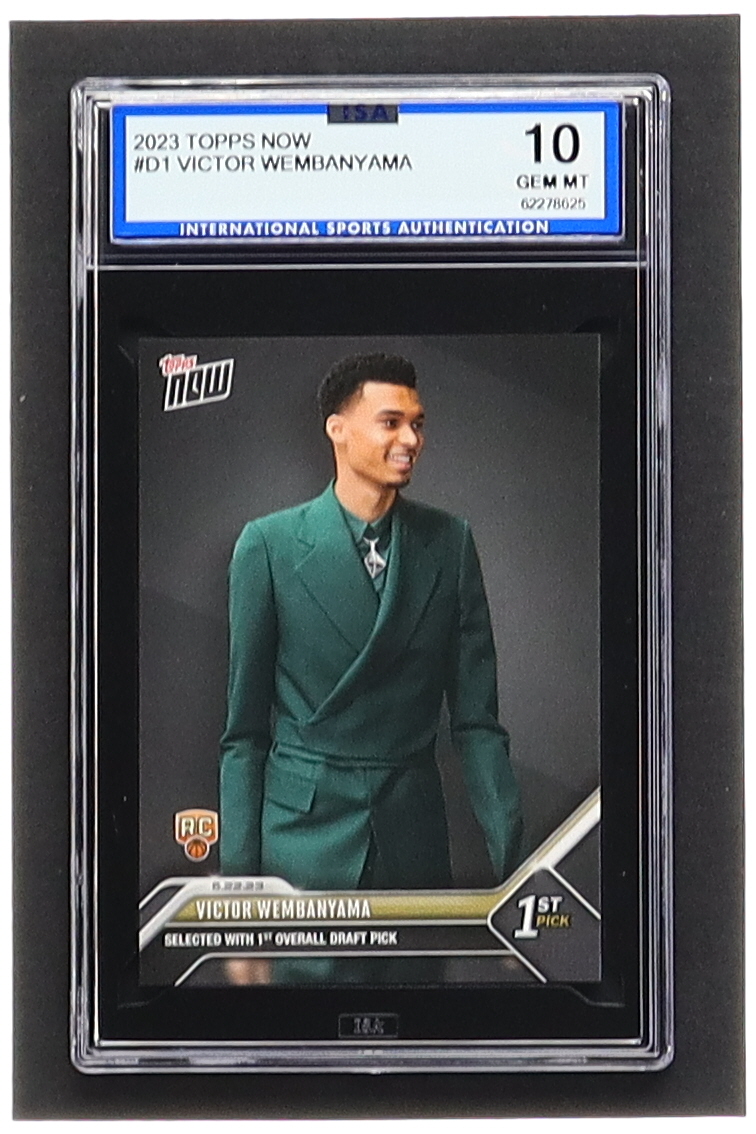 Victor Wembanyama 2023 Topps Now Draft #D1 RC (ISA 10) at PristineAuction.com Victor Wembanyama 2023 Topps Now Draft #D1 RC (ISA 10) at PristineAuction.com
