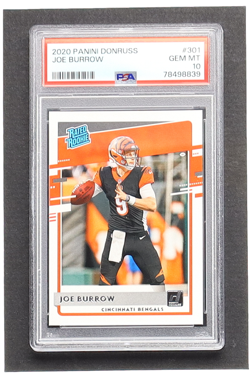 Joe Burrow 2020 Donruss #301 RR RC (PSA 10) at PristineAuction.com Joe Burrow 2020 Donruss #301 RR RC (PSA 10) at PristineAuction.com