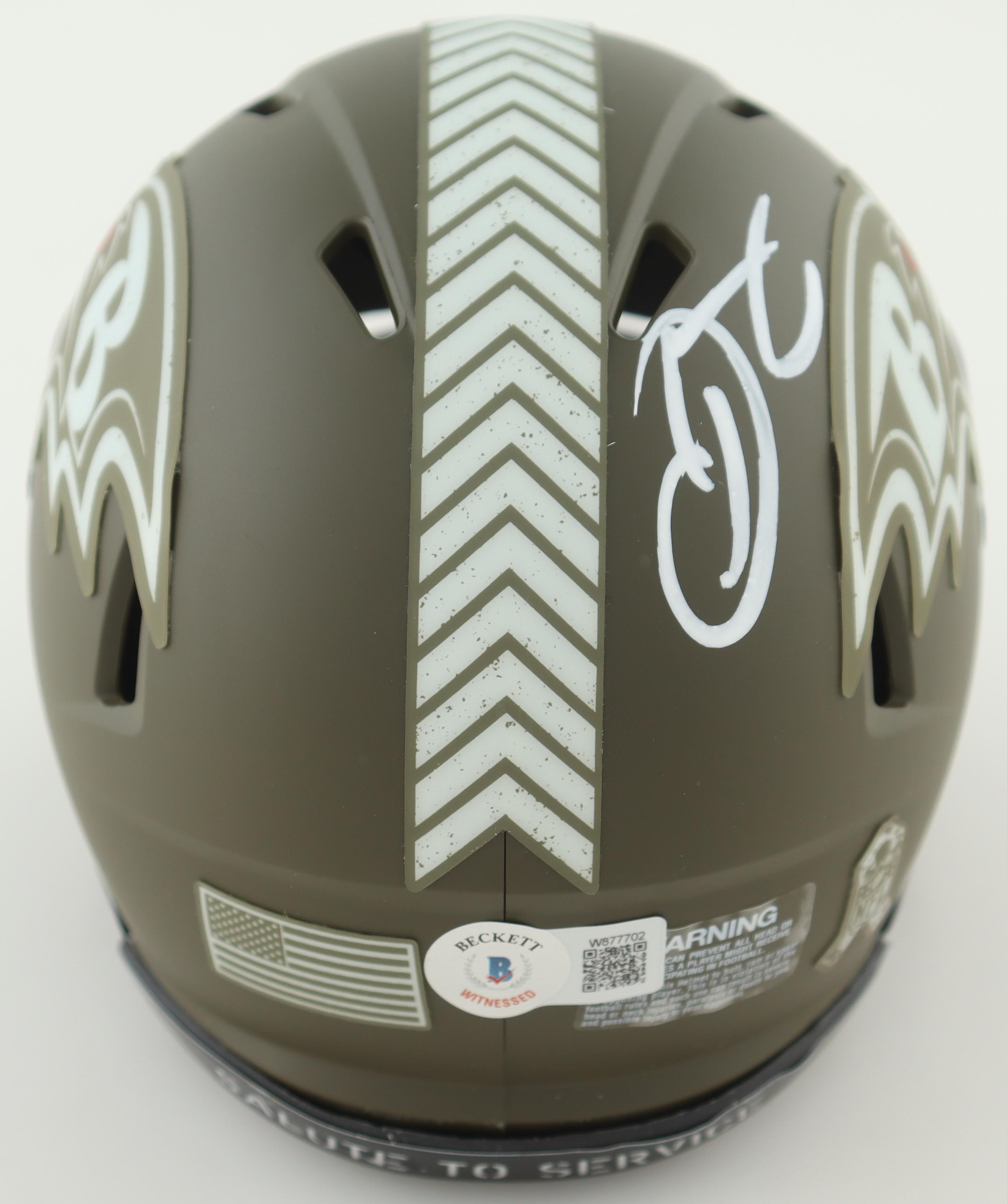 Odell Beckham Jr. Signed Ravens Salute to Service Alternate Speed Mini Helmet (Beckett) at PristineAuction.com Odell Beckham Jr. Signed Ravens Salute to Service Alternate Speed Mini Helmet (Beckett) at PristineAuction.com