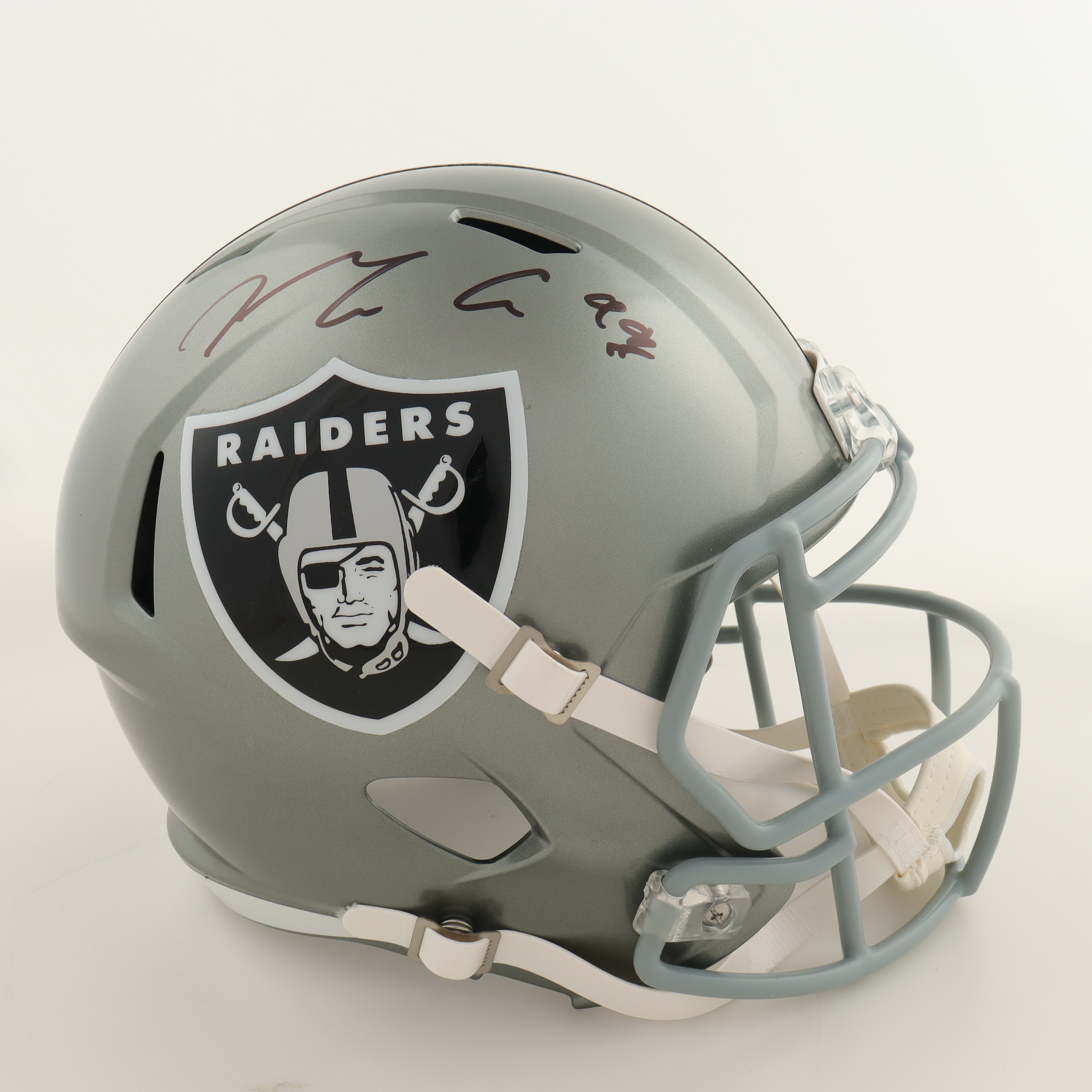 Maxx Crosby Signed Raiders Full-Size Speed Helmet (JSA) at PristineAuction.com Maxx Crosby Signed Raiders Full-Size Speed Helmet (JSA) at PristineAuction.com