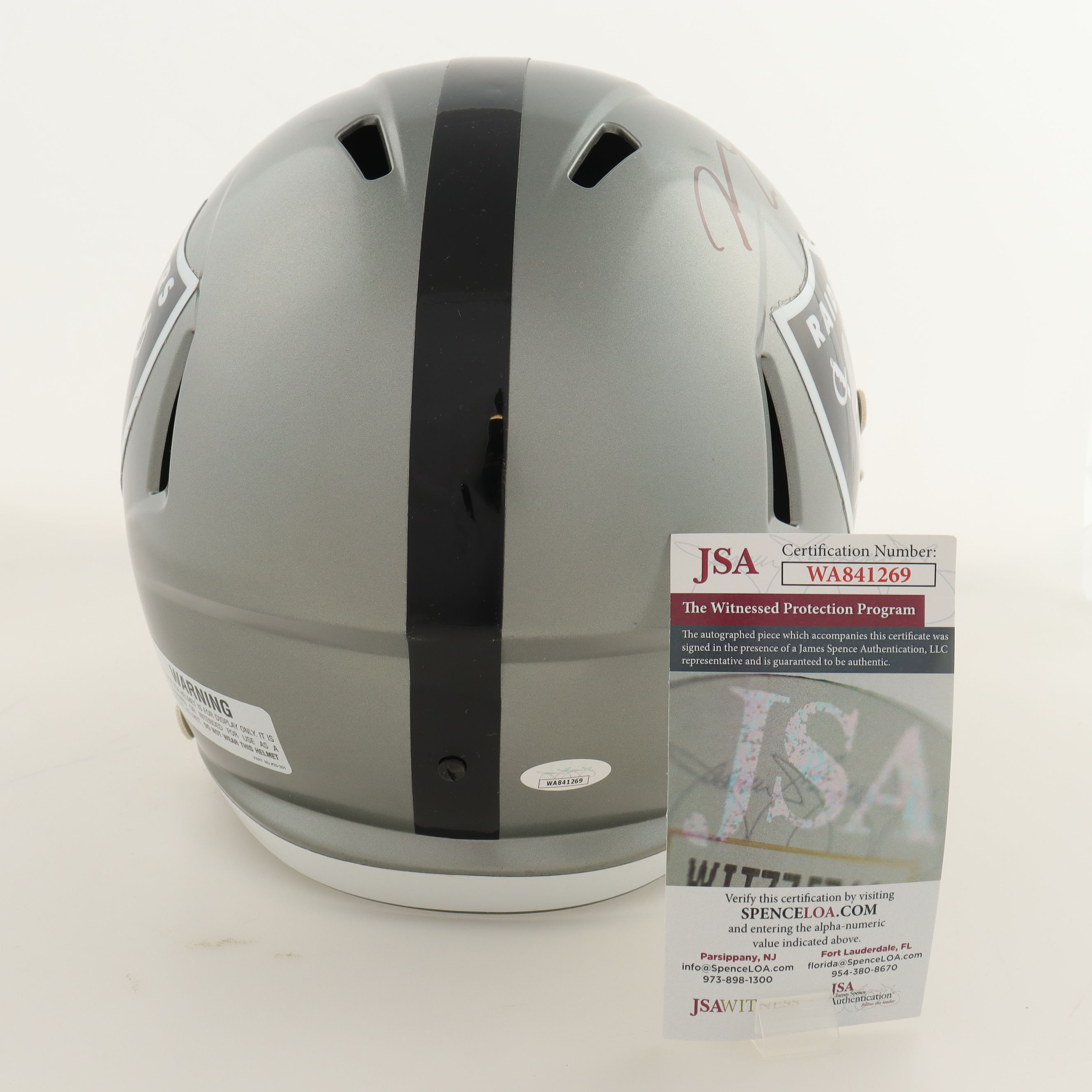 Maxx Crosby Signed Raiders Full-Size Speed Helmet (JSA) at PristineAuction.com Maxx Crosby Signed Raiders Full-Size Speed Helmet (JSA) at PristineAuction.com