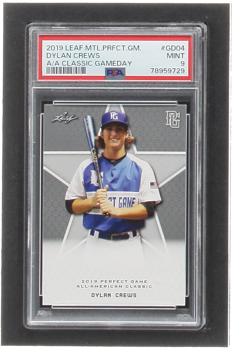 Dylan Crews 2019 Leaf Perfect Game All-American Classic Gameday RC (PSA 9) at PristineAuction.com Dylan Crews 2019 Leaf Perfect Game All-American Classic Gameday RC (PSA 9) at PristineAuction.com