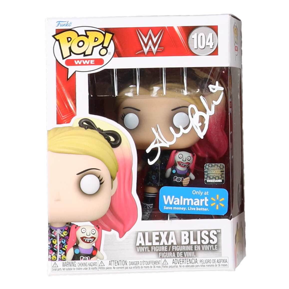 Alexa Bliss Signed WWE #104 Funko Pop! Vinyl Figure (Beckett) at PristineAuction.com Alexa Bliss Signed WWE #104 Funko Pop! Vinyl Figure (Beckett) at PristineAuction.com