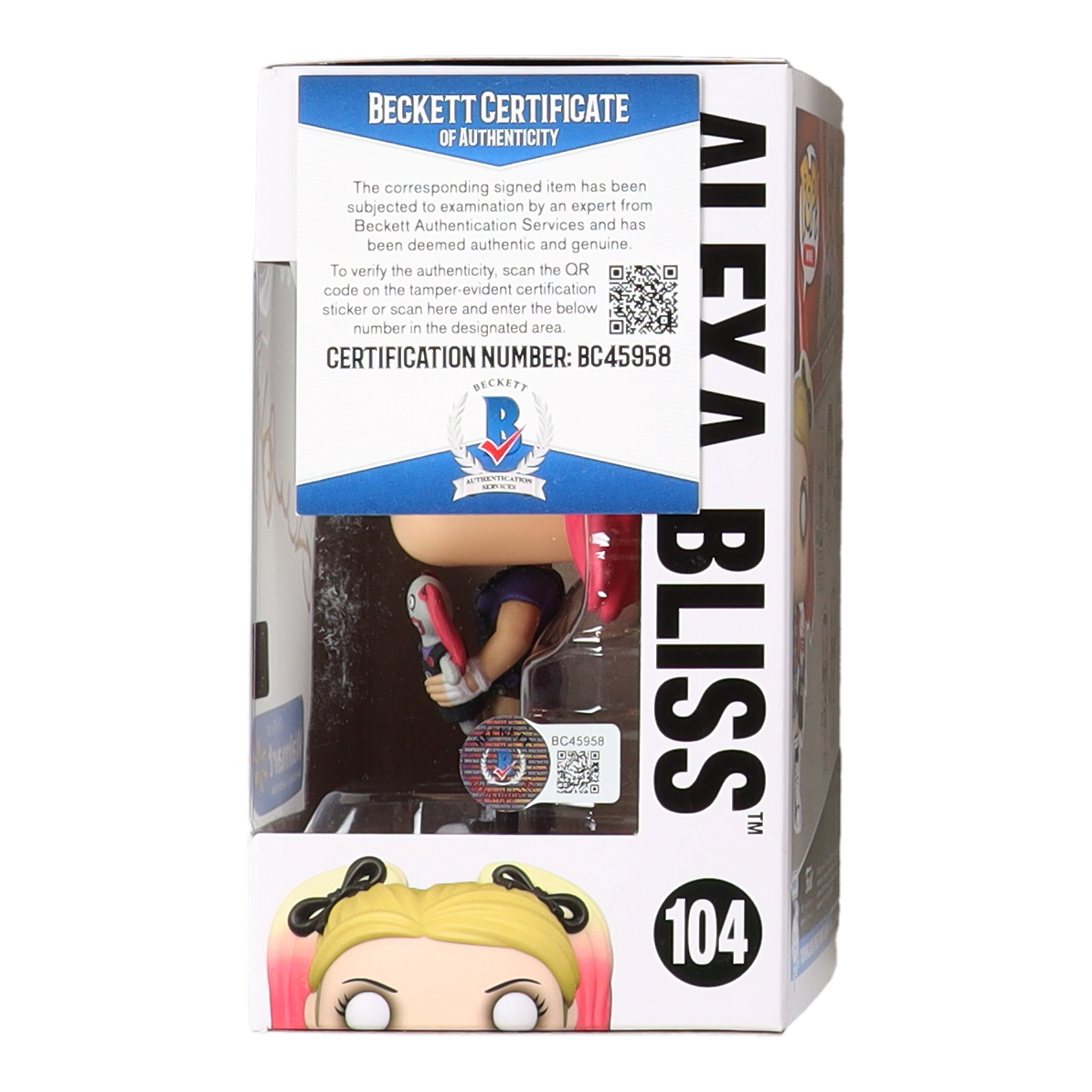 Alexa Bliss Signed WWE #104 Funko Pop! Vinyl Figure (Beckett) at PristineAuction.com Alexa Bliss Signed WWE #104 Funko Pop! Vinyl Figure (Beckett) at PristineAuction.com