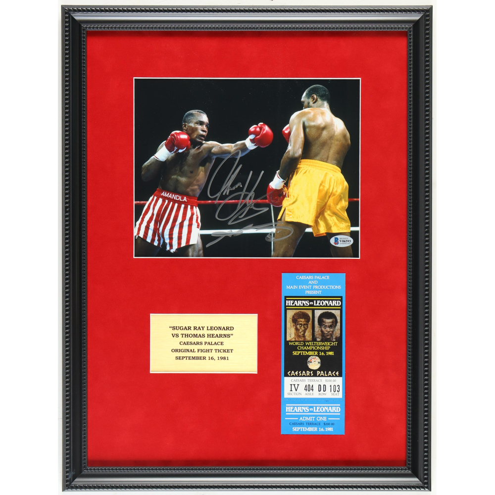 sugar-ray-leonard-thomas-hearns-signed-custom-framed-photo-with