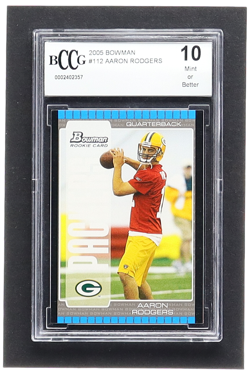 Aaron Rodgers 2005 Bowman #112 RC (BCCG 10) at PristineAuction.com Aaron Rodgers 2005 Bowman #112 RC (BCCG 10) at PristineAuction.com