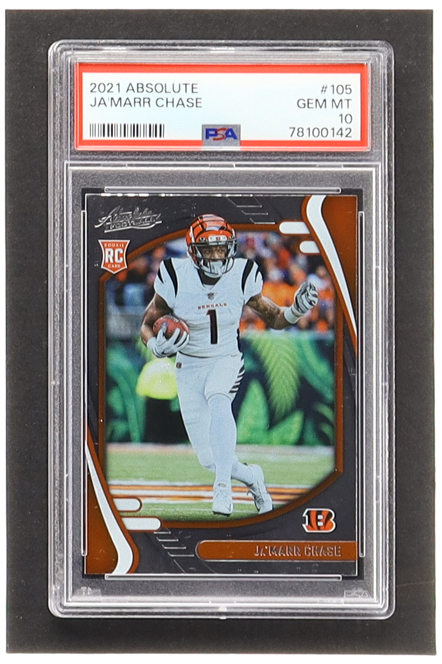 Ja'Marr Chase 2021 Absolute #105 RC (PSA 10) at PristineAuction.com Ja'Marr Chase 2021 Absolute #105 RC (PSA 10) at PristineAuction.com
