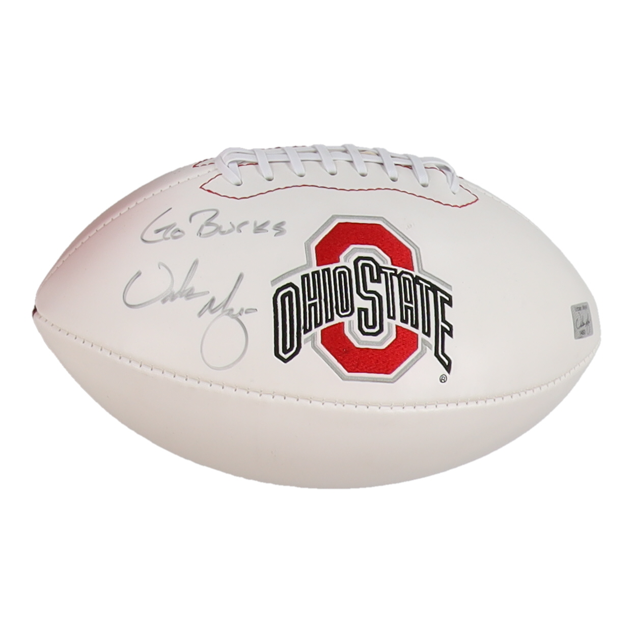 Urban Meyer Signed Ohio State Buckeyes Logo Football Inscribed "Go Bucks" (Mounted Memories & Meyer) at PristineAuction.com Urban Meyer Signed Ohio State Buckeyes Logo Football Inscribed "Go Bucks" (Mounted Memories & Meyer) at PristineAuction.com