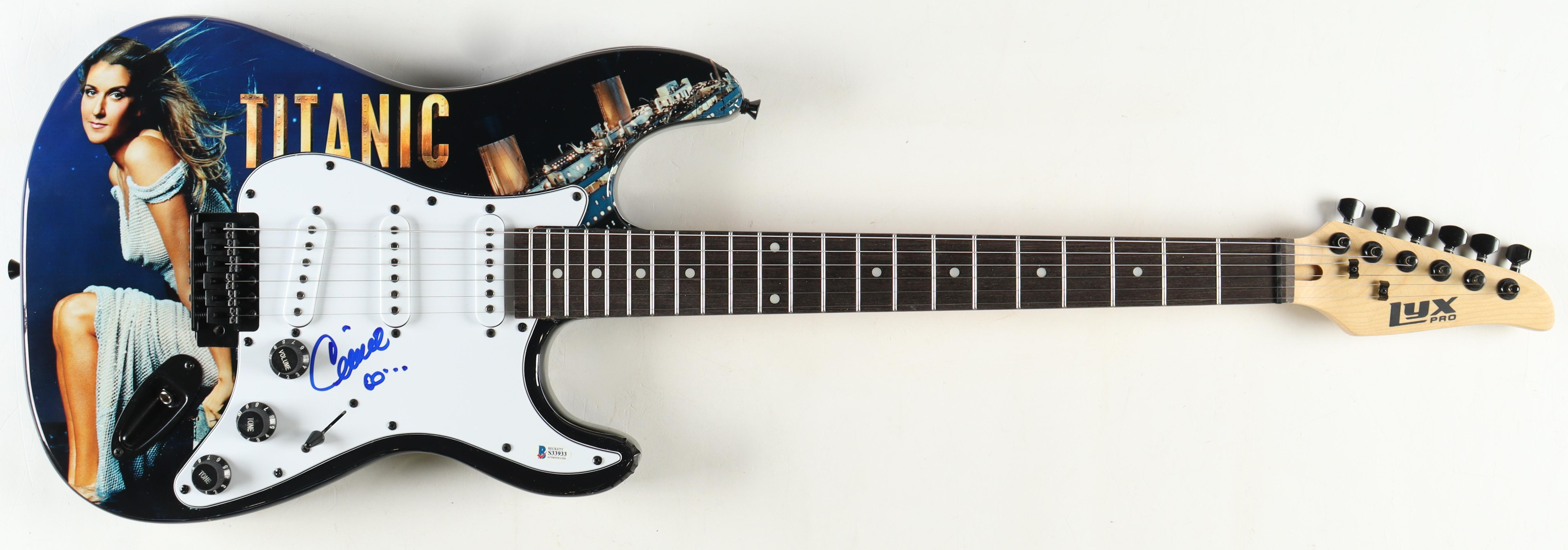 Celine Dion Signed Custom 39" Electric Guitar (Beckett) at PristineAuction.com Celine Dion Signed Custom 39" Electric Guitar (Beckett) at PristineAuction.com