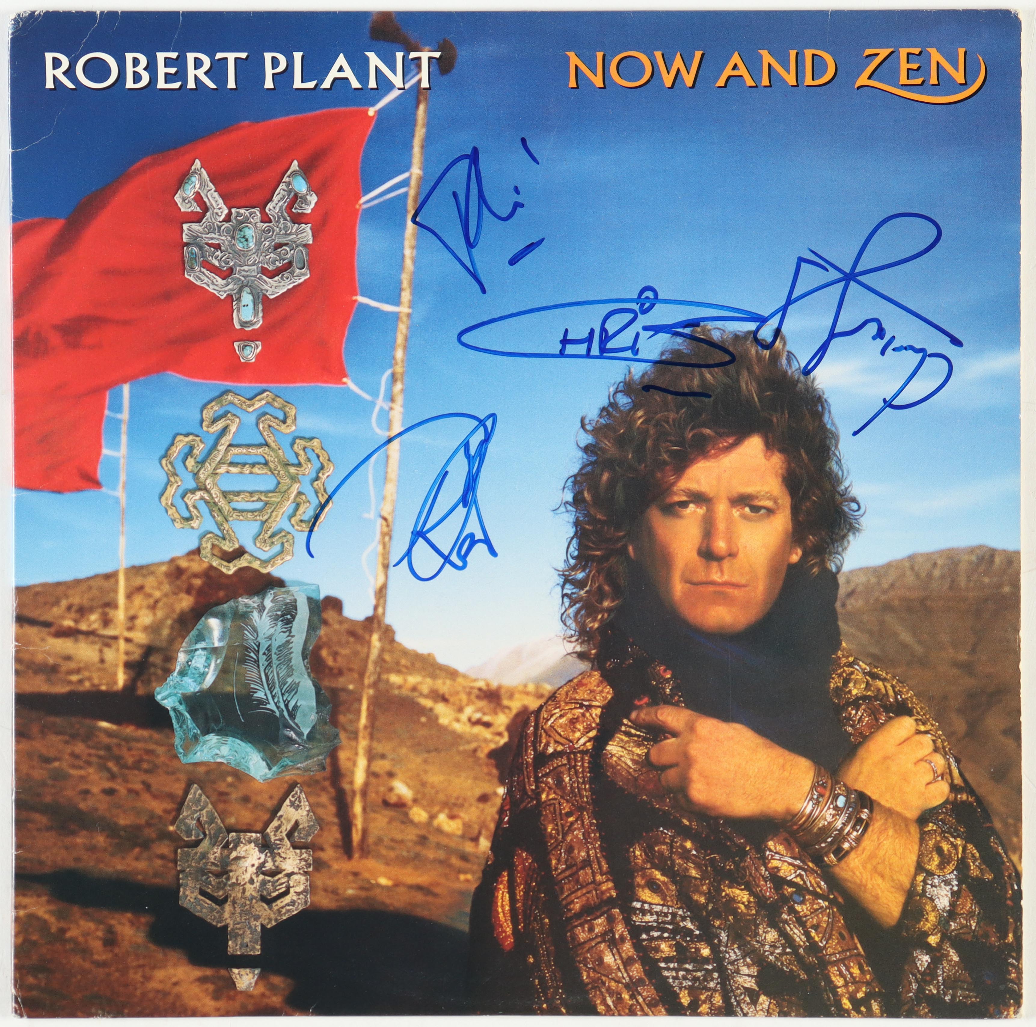 "Now and Zen" Vinyl Record Album Signed By (4) with Robert Plant, Phil Scragg, Chris Blackwell & Doug Boyle (PSA & REAL) at PristineAuction.com "Now and Zen" Vinyl Record Album Signed By (4) with Robert Plant, Phil Scragg, Chris Blackwell & Doug Boyle (PSA & REAL) at PristineAuction.com