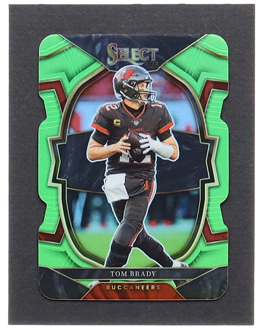 Tom Brady 2022 Select Prizm Neon Green Die Cut #26 #166/299 at PristineAuction.com Tom Brady 2022 Select Prizm Neon Green Die Cut #26 #166/299 at PristineAuction.com