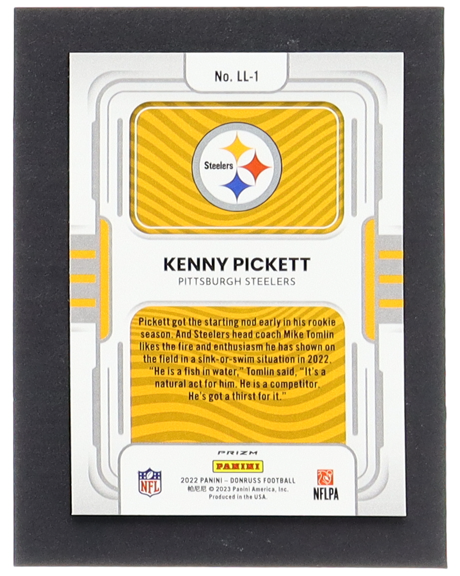 Kenny Pickett 2022 Donruss Optic Legendary Logos #1 RC at PristineAuction.com Kenny Pickett 2022 Donruss Optic Legendary Logos #1 RC at PristineAuction.com